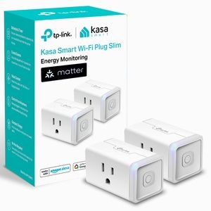 New! Kasa Matter Smart Plug w/ Energy Monitoring, 2-Pack